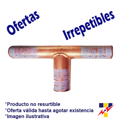 YST4444UNPL CONECTOR A COMPRESION TIPO "T" DE COBRE SIN ESTANAR CAL. 1000 KCM