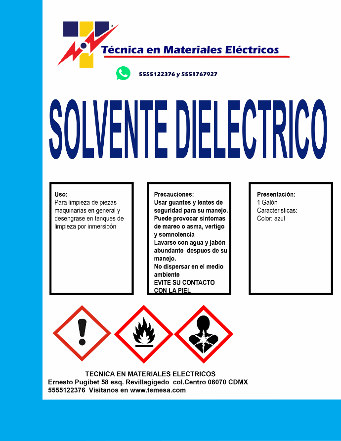 GALON LIMPIADOR LIQUIDO SOLVENTE DIELECTRICO (3.800 LITROS ) INCLUYE ENVASE