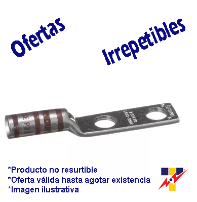 LCC2-38-Q ZAPATA CAL-2 2B  3/8   SEP.1" 3/4 ENTRE BARRENOS MARCA PANDUIT