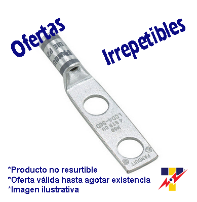 LCD750-12-6 ZAPATA PONCHABLE CAL.750 CANON CORTO DE 2  OJILLO DE 1/2" MARCA PANDUIT